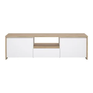 Bílý dubový TV stolek Tvilum Next 179x52x48 cm