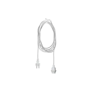 Bílý kabel s koncovkou pro žárovku Star Trading Ute 2,5 m