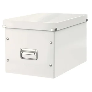 Bílý kartonový úložný box s víkem 32x36x31 cm Leitz