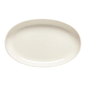Bílý keramický servírovací talíř Pacifica 32x20,5 cm