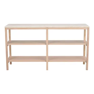 Bílý konzolový stolek Orwel s kamennou deskou 140x40 cm