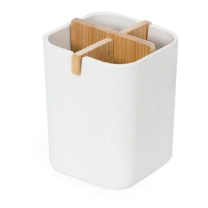 Bílý koupelnový organizér Compactor Ecologic 8,4x7,8 cm