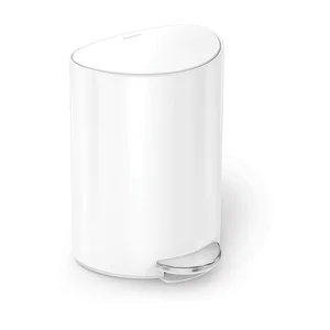 Bílý kovový odpadkový koš 6 l – simplehuman