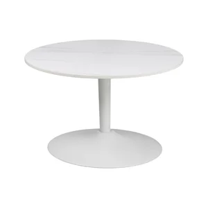 Bílý kulatý konferenční stolek Malta 60 cm
