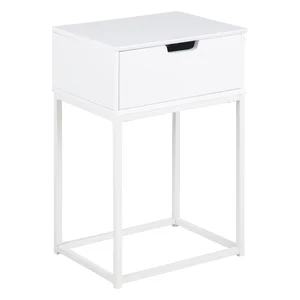 Bílý noční stolek Mitra