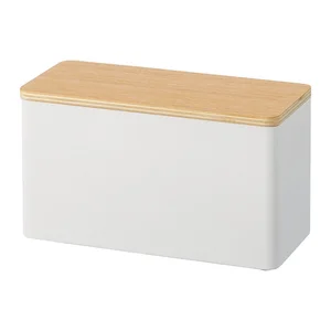 Bílý organizér s víkem Yamazaki Rin