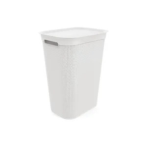 Bílý plastový koš na prádlo 50 l Brisen