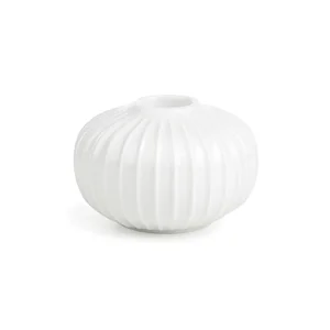 Bílý porcelánový svícen Hammershoi od Kähler Design, průměr 8 cm