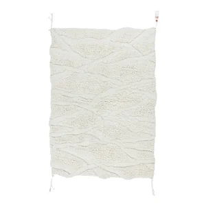 Bílý ručně tkaný vlněný koberec 170x240 cm Enkang Ivory