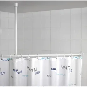 Bílý stropní držák na sprchový závěs Wenko 57 cm
