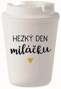 Bílý termohrnek 300 ml s vtipným motivem