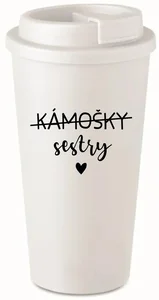 Bílý termohrnek 475 ml Kámošky Sestřiny