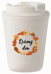 Bílý termohrnek KRÁSNÝ DEN (PODZIM) 300 ml