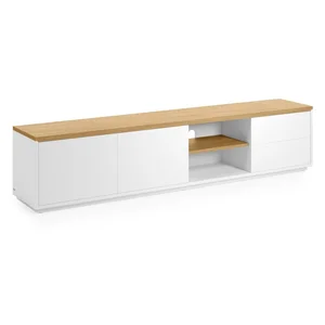 Bílý TV stolek Abilen 200 × 44 cm – Kave Home