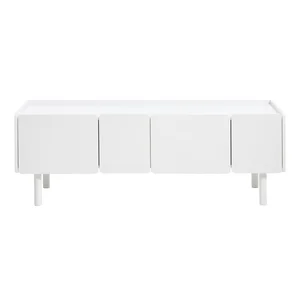 Bílý TV stolek Bera 160x55x45 cm