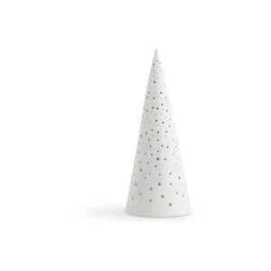 Bílý vánoční svícen Nobili z kostního porcelánu, 30 cm