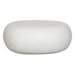 Bílý venkovní konferenční stolek Pebble 49x65 cm
