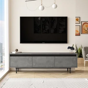 BINOMI TV stolek stříbrno-černý