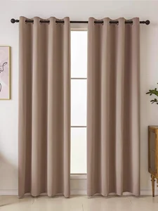 Blackout závěsy Elias cappuccino 140x280 cm, 2 ks