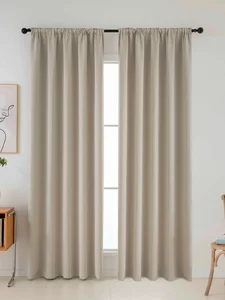 Blackout závěsy Elias přírodní 140x180 cm (2 ks)