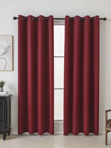Blackout závěsy Elias vínová 140×250 cm, 2 kusy