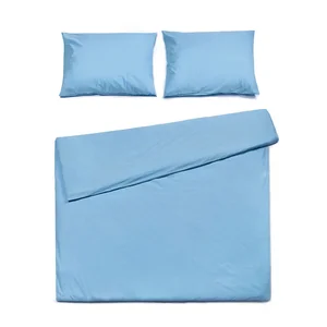 Blankytně modré bavlněné povlečení na dvoulůžko 200x220 cm