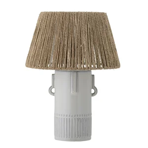 Bloomingville Bílá kameninová stolní lampa Rama