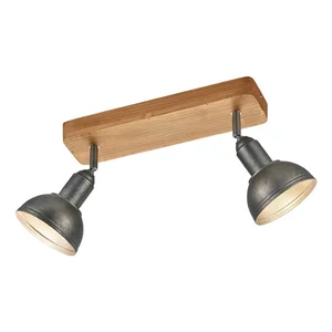 Bodové svítidlo Delhi Trio, 11 × 33 cm, tmavě šedá přírodní barva