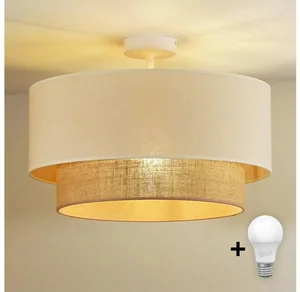 Boho LED Přísvětlovací lustr s jutasovým designem