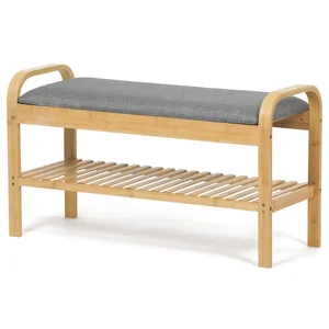 Botník DR-N1016 GREY2 s polstrovaným sedákem