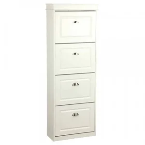 Botník SEBER TYP 3, 4-řadový, bílý