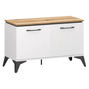 Botník Velis 2D, bílá/dub evoke