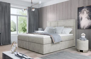 Boxspring BARBARIO 02 180x200 cm – béžový potah Dora 21