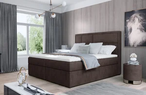 Boxspring BARBARIO 03 140x200 hnědá látka