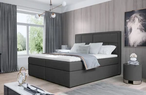 Boxspring BARBARIO 08 140x200 tmavě šedá látka