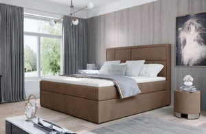 Boxspring BARBARIO 10 180x200 světle hnědá látka