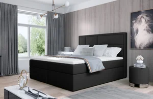 Boxspring BARBARIO 26 160×200 cm, černá ekokůže