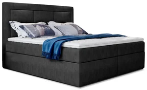 Boxspring KORBELA 06 160x200 cm, tmavě šedá látka