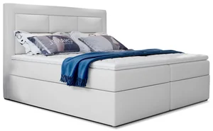 Boxspring Korbela 140x200 – bílá ekokůže