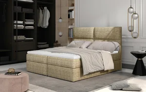 Boxspring PILANSI 02 140×200, hnědá látka