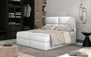 Boxspring PILANSI 07 160x200 – bílá ekokůže