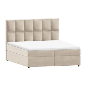 Boxspring postel 140x200 s úložným prostorem Flip Ropez, béžová