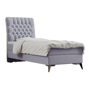 Boxspring postel 90x200 levá šedá BARY