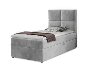 Boxspring YERN 90x200 cm – šedá látka