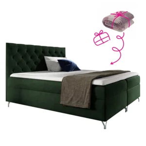 Boxspringová postel 120x200 Velvet zelená – GULIETTE