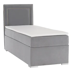 Boxspringová postel 80×200 cm, světle šedá, levá orientace