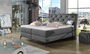 Boxspringová postel s úložným prostorem 180x200 Žlutá Omega 68