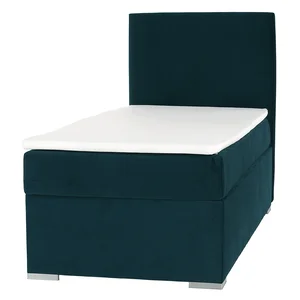 Boxspringová postel SAFRA 90x200 cm, zelená, pravé provedení