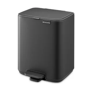 Brabantia 7 l nášlapný ocelový koš tmavě šedý