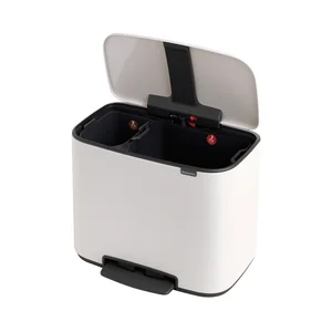 Brabantia Bílý nášlapný koš na tříděný odpad 11+23 l